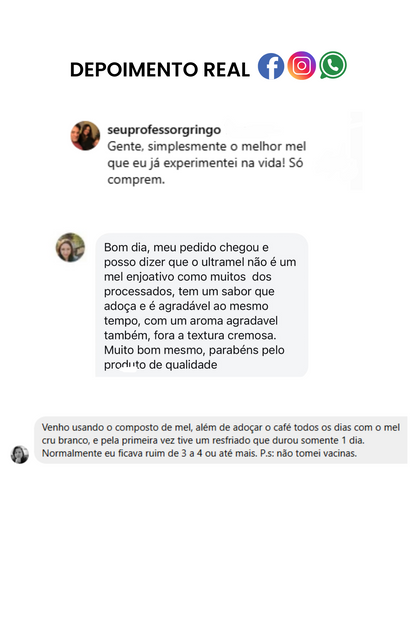 Composto Mel, Própolis, Romã e Eucalipto - 300g